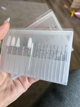 Caja de almacenamiento con ranuras de plástico para limas de uñas, accesorios de manicura con soporte transparente acrílico, 20 unidades