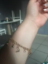 Pulseras con cadena de Color dorado multicapa para mujer, brazaletes con dije de corazón, brazaletes de cristal, novedad de 2020