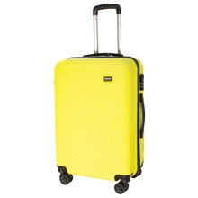 Чемодан на колесах PROFFI TRAVEL "TOUR DAILY" 24' пластиковый средний 66х44х25 см, желтый, M