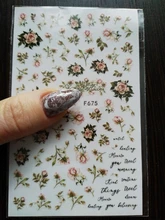 3D Nail Sticker Decals Self-adhesive Design Stickers for Nails Geometric Flowers Bird