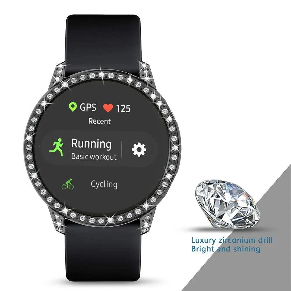 Блестящий чехол для samsung galaxy watch Active cover Diamond TUP Защитная пленка для экрана бампер Защита от падения, аксессуары