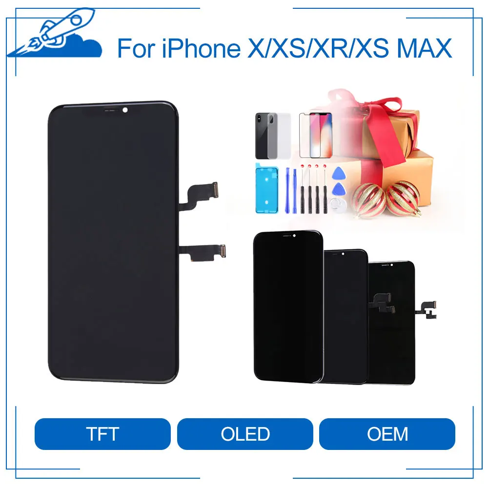 Elekworld класс A + TFT OLED OEM для iPhone экран X XS XR Max ЖК дисплей 3D сенсорный с дигитайзером