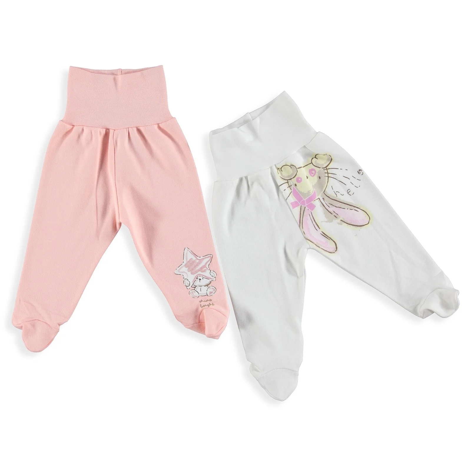 Ebebek HelloBaby/Детские широкие складные повседневные штаны с резинкой на талии