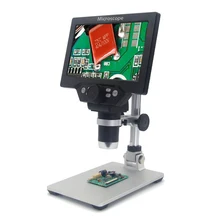G1200 1200X Digital Microscope For Soldering Electronic Video Microscope 7inch LCD 12MP  Continuous Amplification Magnifier Tool