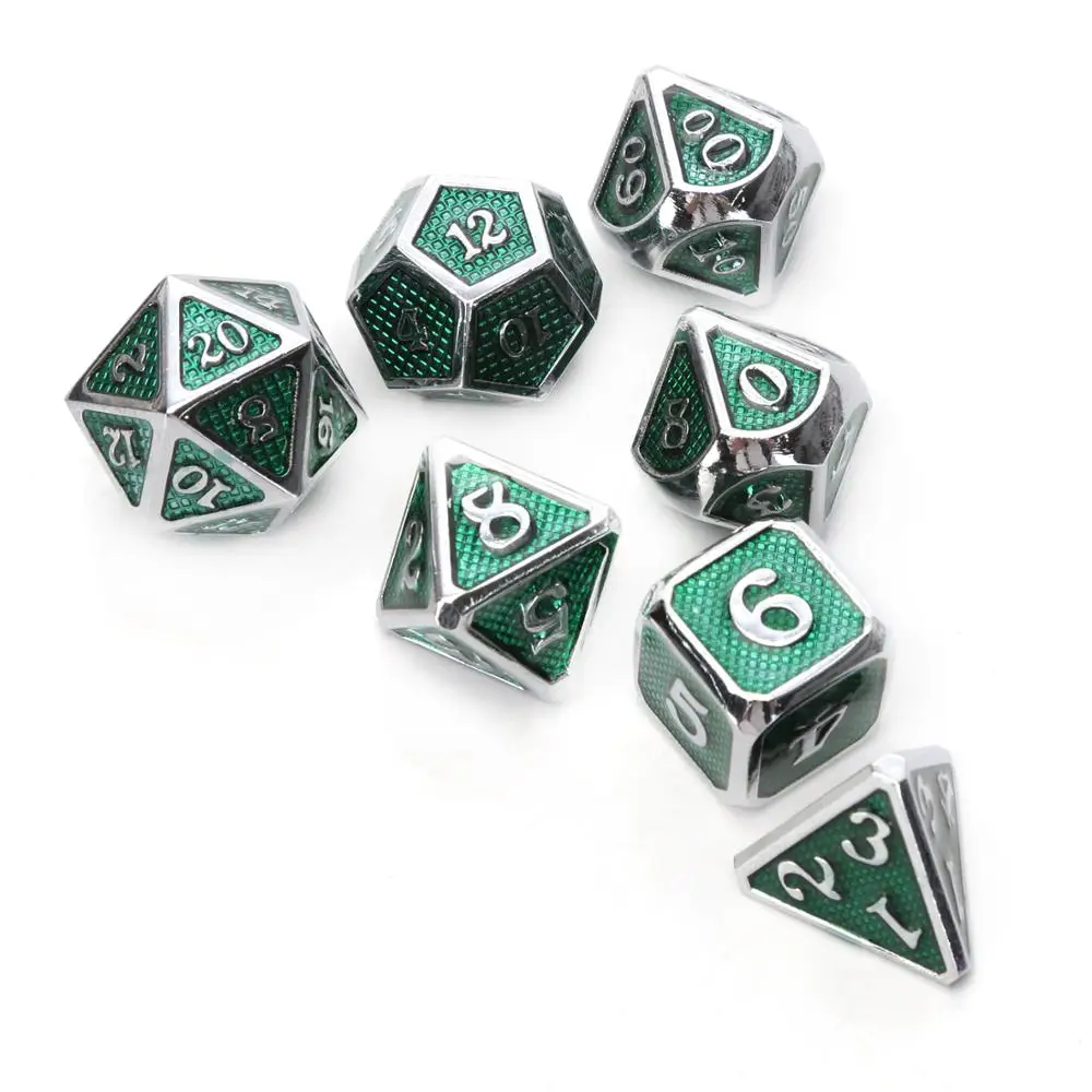 

Chengshuo rpg dice dungeons and dragons table games sales promotion polyhedral metal dices Zinc alloy Numerical combination dice