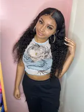 Peluca Frontal de encaje con ondas al agua, cabello humano Sdamey 13 × 360 × 6, encaje rizado profundo, Frontal, brasileña, 28, 30, 40 pulgadas, 4x4, cierre, 4/13