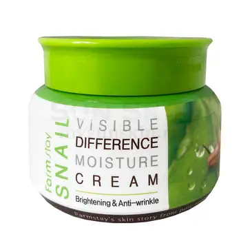 

Moisturizing face cream with esktract mutsin snails farmstay snail visible difference Moisture Cream