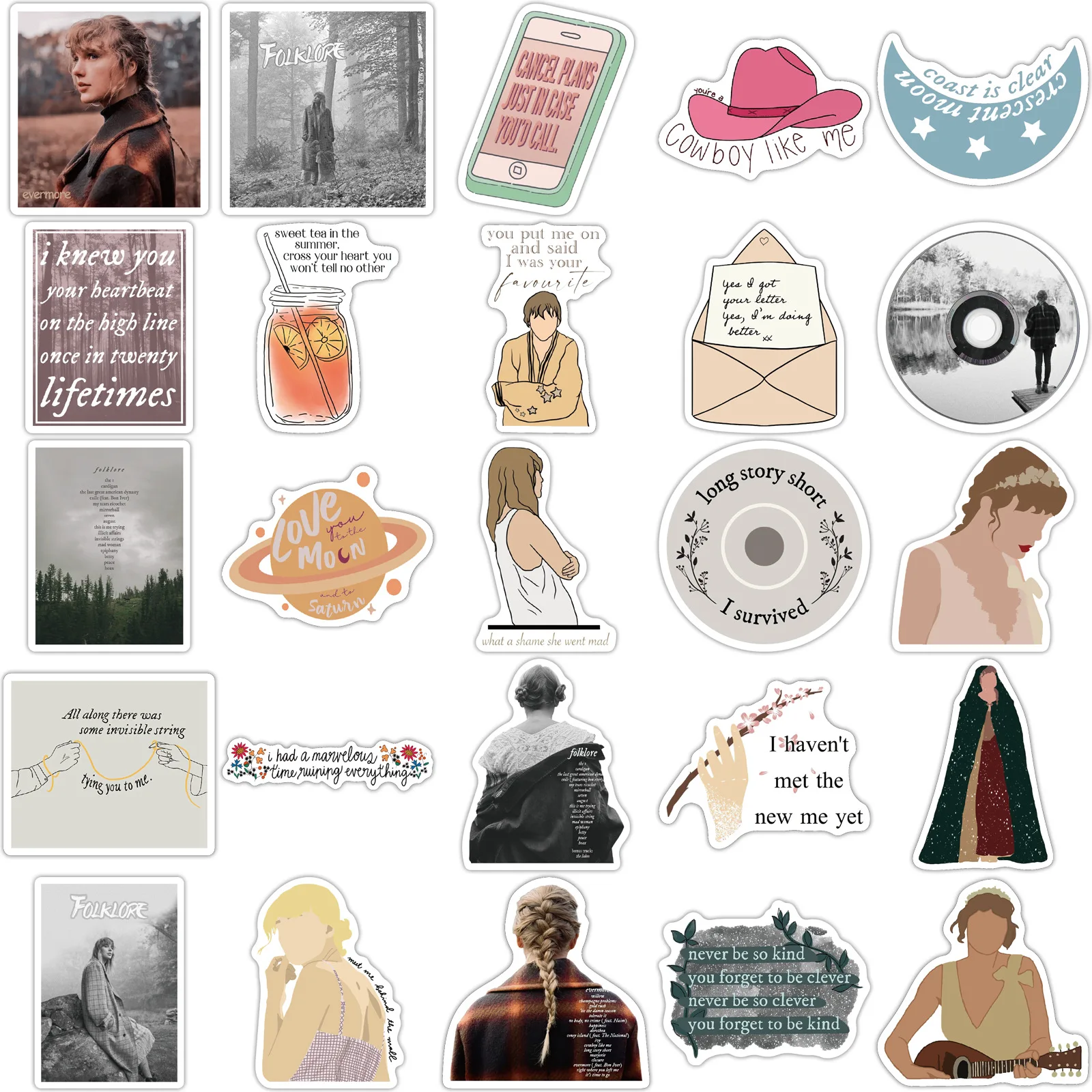 1989 Sticker Sheet Stickers for Hydroflask Swiftie Stickers Taylorswift  Stickers 