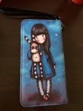 Billetera larga con estampado de dibujos animados para chicas, billetera de alta calidad duradera de PU estándar, carteras encantadoras de gran capacidad para mujeres