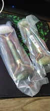 Rodillo masajeador Facial de piedra de Jade Natural, conjunto de rascador de Gua Sha verde, herramientas adelgazantes de belleza, 2 unidades