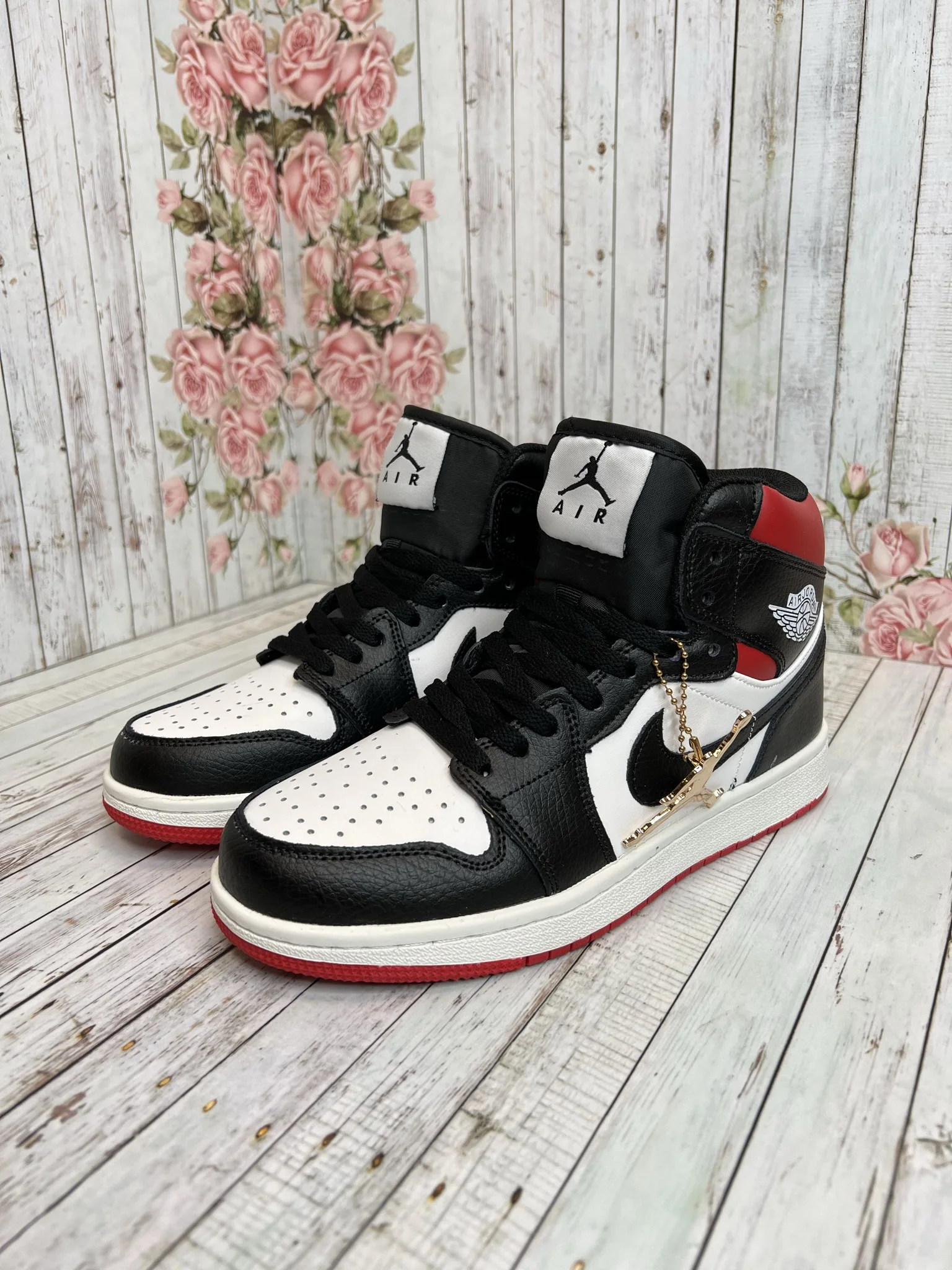 Zapatillas deportivas Air Jordan, color negro y rojo, para adolescentes| |  - AliExpress