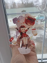 Figura de Anime Genshin Impact Zhongli Diluc Venti Klee Keqing Qiqi, soporte acrílico, modelo de placa, decoración de escritorio, señal de pie, regalos para seguidores