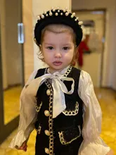 Bear Leader-vestido de princesa de retales para niñas, trajes de fiesta de moda, ropa informal con pajarita para niños, trajes encantadores para bebés de 2 a 7 años, novedad de 2021