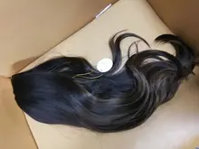 Pequeña LANA sintético Ombre negro marrón de oro con pelucas con reflejos largo ondulado resistente al calor de la parte media Cosplay pelucas para mujeres