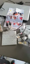 DIY resina epoxi Oso de goma con letras moldes joyería herramienta de fabricación Kit con pegamento de resina AB llavero kit DIY regalo