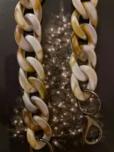 Bolso de hombro de plástico con correa acrílica para mujer, colores variados, 1,5 cm x 2cm