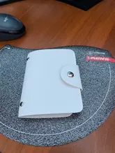 Nuevas de cuero función 24 Bits tarjeta caso titular de la tarjeta de negocio de las mujeres de los hombres de crédito Tarjeta de pasaporte bolsa cartera para tarjetas y documentos de identidad 8 colores