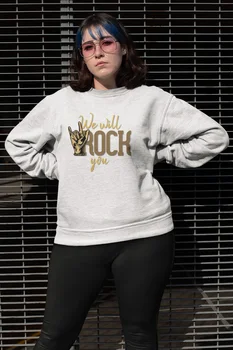 

Angemiel Wear We Will Rock You White Women Sweatshirts