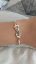 Pulsera Infinity con diamantes de imitación para hombre y mujer, joyería