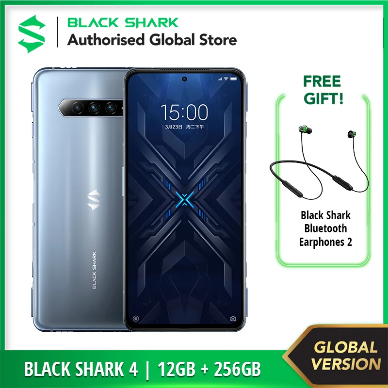[В наличии] наушники Black Shark 4 256 ГБ ROM 12 Гб RAM 5G - Free | Qualcomm Snapdragon 870 / 120W Hyper Charging