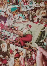 30 hojas/juego de postales Retro de Navidad, tarjetas de felicitación y deseos, tarjeta de regalo de cumpleaños
