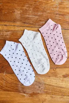 

Ola Women Multi Polka Dot 3'lü Knitting Socks ÇRP-00000021