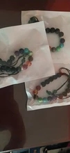 Pulsera clásica de 8mm con cuentas de piedra de Lava para hombre y mujer, cadena de 7 colores, cuerda tejida, Yoga, amistad, joyería ajustable