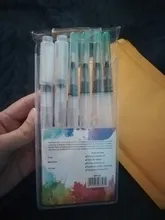 Pincel de acuarela autohumectante de nailon suave, 6 uds., pincel de agua para caligrafía, Gouache acrílico, suministros de arte de pintura