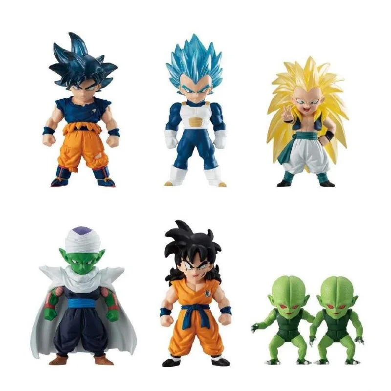 Bandai Dragon Ball Z DBZ Adverge 11 UI Goku Vegeta Piccolo Gotenks Yamcha из ПВХ Модель Фигурки игрушки Фигурки Куклы - Цвет: 1 set