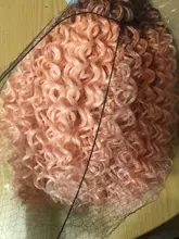 FASHION IDOL-mechones de pelo sintético rizado Afro, malla con división frontal con cierre, extensiones de cabello falso tejido de 16-20 pulgadas