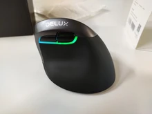 Delux-Ratón inalámbrico M618 Mini con Bluetooth 4,0, mouse dual vertical, ergonómico y recargable, clic silencioso para ordenador