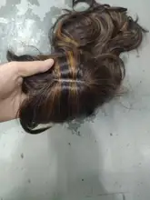 ALAN EATON-Peluca de cabello sintético para mujer afroamericana, cabellera artificial largo ondulado con flequillo, color negro, marrón y dorado, resistente al calor