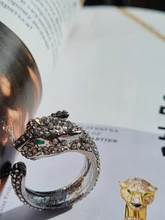 FDLK-Anillo de leopardo con incrustaciones de cristal para mujer, sortija Unisex con personalidad, regalo de joyas de fiesta