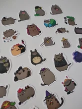 100 Uds de dibujos animados lindo gatos gordos Kawaii divertido pegatinas de Anime para niños niño de teléfono móvil portátil monopatín artículos de papelería, diario pegatinas