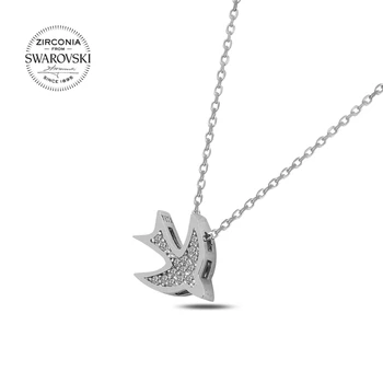 

Merve Gümüş'ten 925 Sterling Swarovski Zirconia Gemstone Bird Necklace