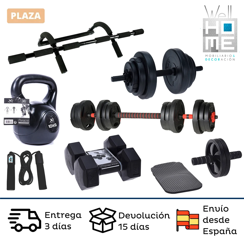 Material fitness WELLHOME (barras multifuncion, pesas, cintas y cuerdas) de  ejercicio para casa con varios pesos - AliExpress