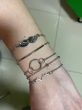 Pulsera de cadena multicapa con hojas mezcladas para mujer, 31 estilos, bohemio, mapa de letras, cristal geométrico, pentagrama infinito
