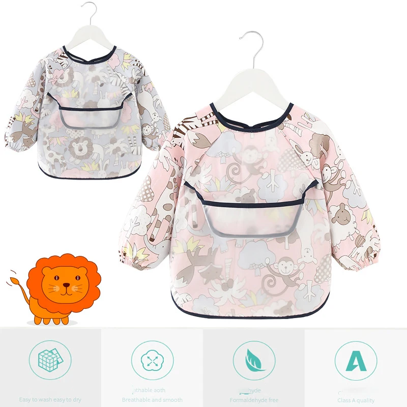 Baberos Bebe Con Bolsillo Zoo Impermeables Baby Soft