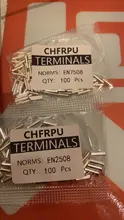 100 Uds 0.5mm2-16mm2 de 22-10 AWG conector de Cable aislado virolas eléctrica Cable Terminal de cobre bulbo/foco en conserva de terminales de crimpado