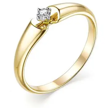 

Alcor ring with 1 yellow gold diamond