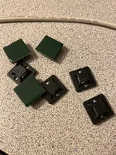 Mount-Clip Cable-Tie-Base Glue Removable Wall-Holder Zip-Tie Self-Adhesive Black Green