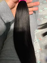 Mechones de cabello humano postizo liso brasileño, extensiones de cabello humano virgen sin procesar, Color Natural, hueso, 30 y 40 pulgadas