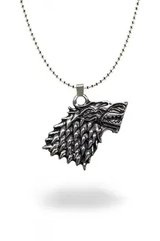 

Angemiel Men Game Of Thrones Silver Color Chain Metal Necklace
