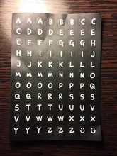 Mohamm-pegatina de corazón con letras en inglés para chica, suministros escolares, en blanco y negro, Cuenta de mano, 1 ud.