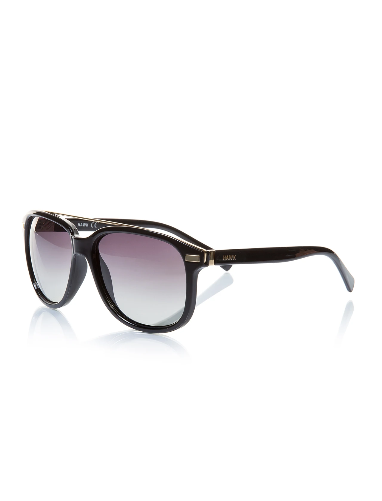 

Unisex sunglasses hw 1674 01 bone black organic rectangle rectangular 56-22-146 hawk