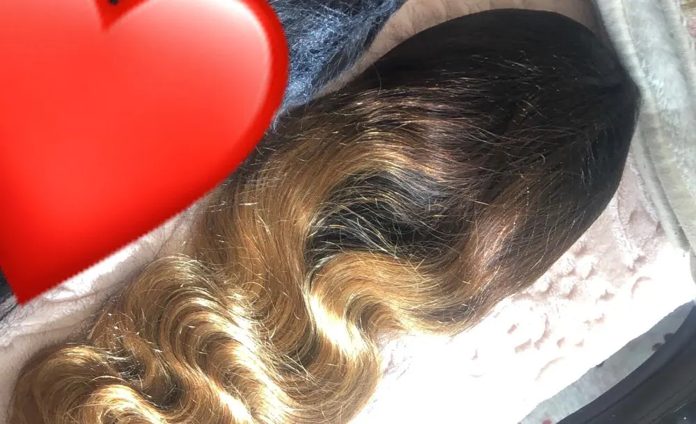 4x4 Ombre Brazilian Body Wave Closure Wig 150% Density photo review