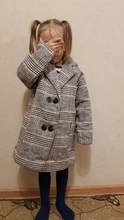 Winter Coat Jacket Kids Outerwear Teenage Plaid Woolen Girls Autumn School Fashion 