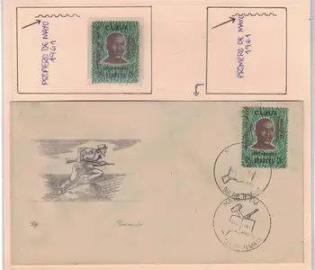 

Cuba 1961 "the memory of Jesus menendes-the shift of the overprint"