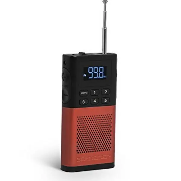 ТРАНЗИСТОР радио SCHNEIDER PICCOLO AM/FM светодиодный красный