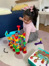 Juego de bloques de construcción de laberinto 3D para niños, juego de bloques de construcción de pista de carreras de mármol de construcción DIY, 29 Uds.-133 Uds., juguetes para niños, regalo de Navidad